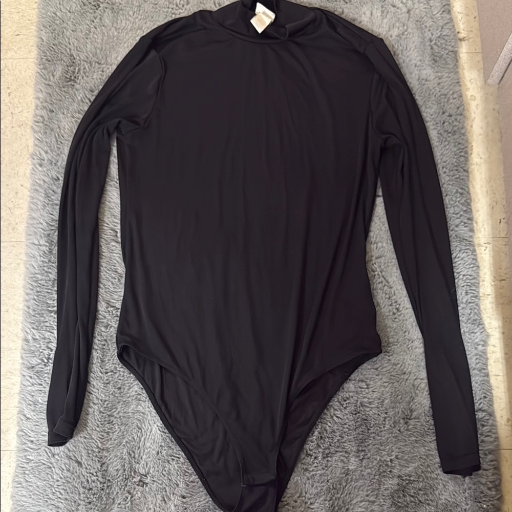 H&M Black Polyester Bodysuit